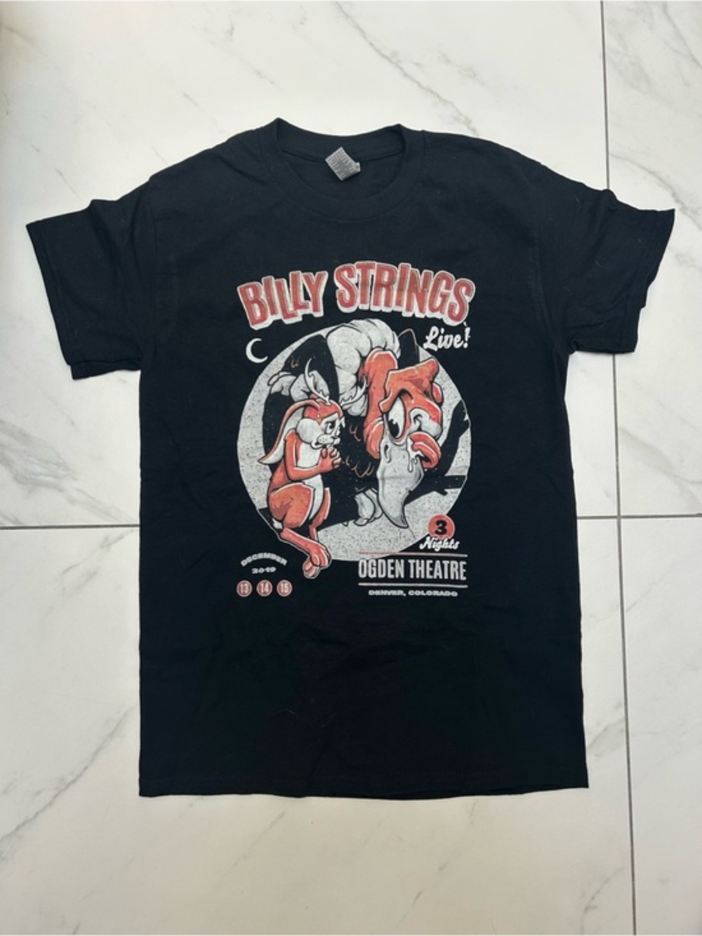 Billy Strings Live! Black Graphic Tee Ogden 2019